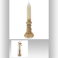 Bougie chandelier coloris doré pailleté