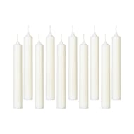 Lot de 10 bougies bâtons coloris ivoire h16 cm