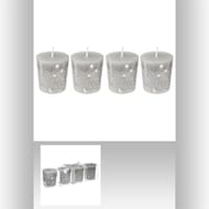Bougies argentées x4