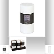 Bougie ronde rustique blanc