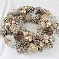 Photophore couronne rose