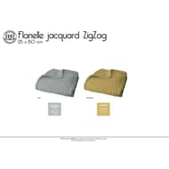 Plaid flanelle jacquard 125x150 bambou