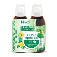 Milical Lab Draineur ultra menthe citron concombre 500ml x2