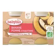 Mes fruits pommes banane 2x130g baby bio