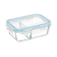 Boîte de conservation en verre rectangulaire 0.7 L avec couvercle plastique