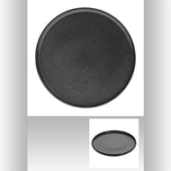 Assiette plate terre noir 27 cm