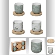 Coffret 4 tasses verts 13 cl