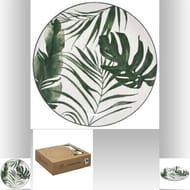 Assiette plate palme vert 26 cm