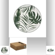 Assiette dessert palme vert 19 cm