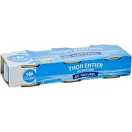 Carrefour classic' thon entier albacore au naturel 3x140 g