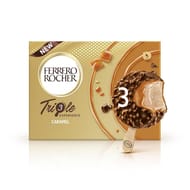 Ferrero Rocher 3 bâtonnets glace noisette sauce caramel 138g