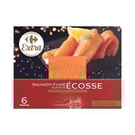 Carrefour extra saumon Atlantique fumé élevé en Ecosse 6 tranches 200g