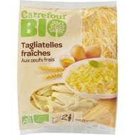 Carrefour bio pâtes fraîches tagliatelles aux oeufs frais bio 250g