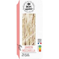 Carrefour bon appétit sandwich jambon mozzarella 160g