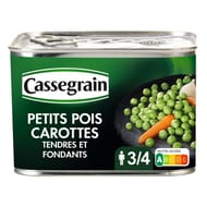 Cassegrain petits pois et carottes 4/4 465g