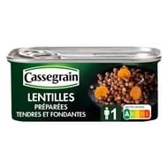 Cassegrain lentilles cuisinées aux oignons et carottes 1/4 125g
