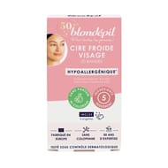 Blondépil cire froide hypoallérgénique visage 20 bandes