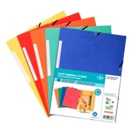Carrefour lot de 5 chemises élastiques 3 rabats 24x32 cm cartonnées