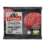 Faux filet hachés 10% mg 2x130g charal