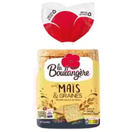 La Boulangère pain de mie grandes tranches maïs et graines 500g