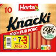 Herta knacki csn x10 7+3 offerts 350g