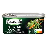 Cassegrain petits pois et carottes 1/4 130g