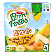 Pom'Potes compotes gourdes 5 fruits jaunes 4x90g