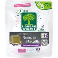 L'arbre vert secret d'antan recharge lessive liquide savon de marseille 1.53l