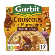 Garbit couscous à la marocaine poulet merguez aux épices cuisinées - assiette micro-ondes 285g