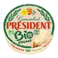 Président camembert bio engagé 21%mg 250g
