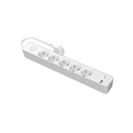 Carrefour bloc 5 prises interrupteur 2 usb (1a+1c)
