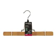 Carrefour home lot de 2 cintres pinces universelles en bois