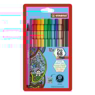 Stabilo 12 feutres pen 68 étui carton pack scolaire