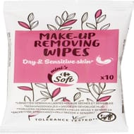 Carrefour soft lingettes démaquillantes peaux sèches x10