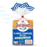 Jacquet 14 maxi tranches nature sans sucres ajoutés 550g