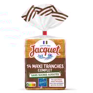 Jacquet 14 maxi tranches complet sans sucres ajoutés 550g