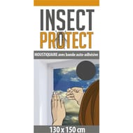 Insect protect moustiquaire avec bande auto-adhésive 130 x 150 cm anthracite