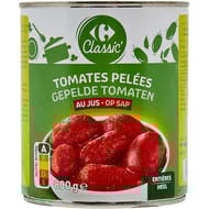 Carrefour classic' tomates entières pelées au jus 800g
