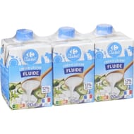 Carrefour classic crème légère fluide 3x20cl