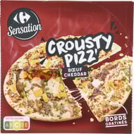 Carrefour sensation crousty pizz' boeuf cheddar 530g