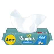 Pampers lingettes bébé freshclean 4x52 soit 208
