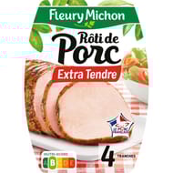 Fleury michon rôti de porc nature 4 tranches 160g
