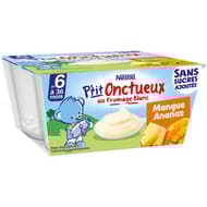 Nestlé p'tit onctueux mangue ananas 4x90g dès 6 mois