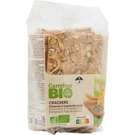 Carrefour bio crackers emmental graines de courge 200g