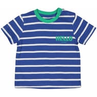 Tee shirt manches courtes garçon BLEU RAYE BLANC 24MOIS