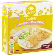 Carrefour classic 6 crêpes jambon fromage 300g