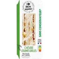 Carrefour Bon appétit sandwich chèvre légumes grillés 160g