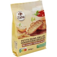 Carrefour extra petits pains grillés blé complet 225g