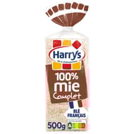 Harry's 100% mie pain de mie sans croûte complet 500g