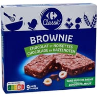 Carrefour classic' brownie chocolat et noisettes 285g